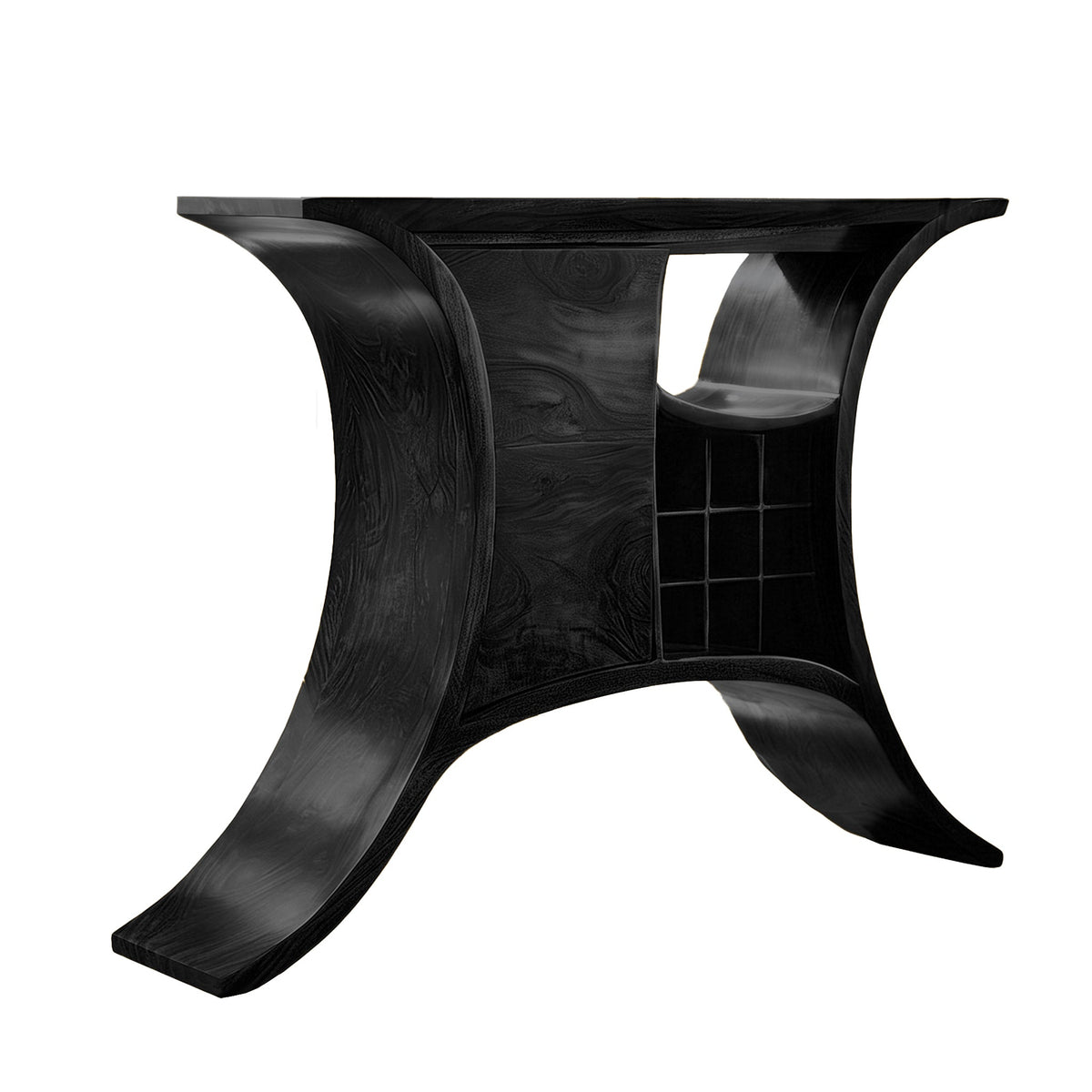 Kaelthor Handcrafted Solid Wood Bar Cabinet